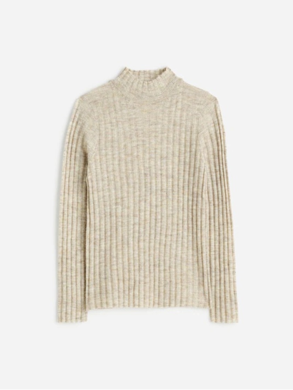 Madewell Alpaca- blend Ribbed Mock Neck Sweater